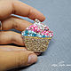 Brooch beaded Cupcake Cake yummy-Possible master class, Brooches, Moscow,  Фото №1