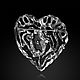 Брошь серебряная Сердце с лабрадором. Брошь-булавка. Aventure.Jewelry. Интернет-магазин Ярмарка Мастеров.  Фото №2