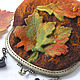 Bag with a wool clasp orange Autumn Leaf Fall. Clasp Bag. moyaksessyar. My Livemaster. Фото №5