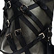 Рюкзак из кожи Nature Black  Metallic Belts. Рюкзаки. AD's  design Sergy. Ярмарка Мастеров.  Фото №6