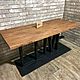 Стол из массива дуба в стиле лофт "LOFT", Столы, Липецк,  Фото №1