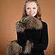 Order Fur Mittens with Raccoon Straps. Fur495. Livemaster. . Mittens Фото №3