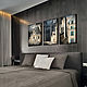 Triptych fine art photographs for interior city - Paris posters on the wall for interior photos custom for sale online architectural triptych
