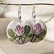 Round earrings 'Clover' from polymer clay. Earrings. AleksPolymer. Online shopping on My Livemaster.  Фото №2