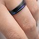 Кольцо с сине-фиолетовым градиентом. Титановое обручальное кольцо. Кольца обручальные. TiTrend. Ярмарка Мастеров.  Фото №5