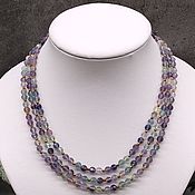 Украшения handmade. Livemaster - original item Natural fluorite cut multi-row necklace. Handmade.