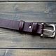 Order Men's Burgundy Leather Belt. MILANO. Livemaster. . Straps Фото №3