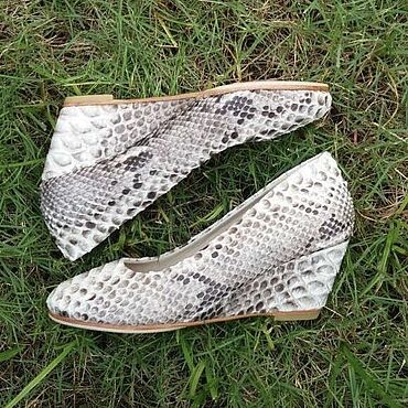 Обувь ручной работы. Ярмарка Мастеров - ручная работа Балетки из питона ARIANA. Handmade.