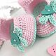 Booties for girls are knitted, pink. 3-6 months. Gift for newborn. babyshop. My Livemaster. Фото №5