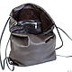 Chocolate Backpack leather big Bag with pocket. Backpacks. BagsByKaterinaKlestova (kklestova). Online shopping on My Livemaster.  Фото №2
