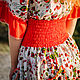 Boho long linen dress 'Provence. Apple orchard'. Dresses. Kupava - ethno/boho. My Livemaster. Фото №4