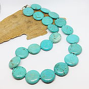 Украшения handmade. Livemaster - original item Beads Turquoise circle 55 cm. Handmade.