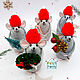 New Year's mice No. №2. Mouse felt. Stuffed Toys. chehovchanki. My Livemaster. Фото №4