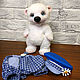 Teddy bear came to White bear boy clothing Blue Fun. Teddy Bears. Marina Eretnova. My Livemaster. Фото №4