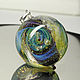 шар лэмпворк Две галактики. Серебро lampwork космос вселенная. Кулон. ★ Космическое стекло★. Интернет-магазин Ярмарка Мастеров.  Фото №2