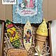 Новогодний набор елочных игрушек конфет, фарфор, СССР, мороженое. Елочные игрушки. Яковлева Людмила (yakovL-eva). Ярмарка Мастеров.  Фото №7
