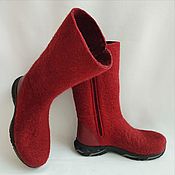 Обувь ручной работы handmade. Livemaster - original item Valenki boots with zipper h 26-30, leather heel, sneaker sole. Handmade.