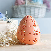 Для дома и интерьера handmade. Livemaster - original item candlesticks: Ceramic egg (coral). Handmade.