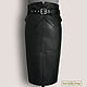 Pencil skirt 'Maya II' from nat. leather or suede (any color), Skirts, Podolsk,  Фото №1