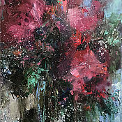 Картины и панно handmade. Livemaster - original item Floral abstraction, oil painting. Handmade.