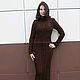 Платье-миди "Шоколад"  (шерсть 100%, коричневый цвет). Платья. IRINA GRUDKINA Handmade Knitwear. Ярмарка Мастеров.  Фото №8