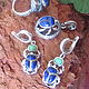 Серьги "Скарабеи", scarab, скарабей , жук , лазурит. Серьги классические. Сергей (Жук). Интернет-магазин Ярмарка Мастеров.  Фото №2
