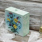 Для дома и интерьера handmade. Livemaster - original item Container for tea sugar coffee bulk products Meadow flowers. Handmade.