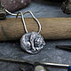 Кот клубок, уютный кот, спящая кошка, сон. Кулон. Silver World. Интернет-магазин Ярмарка Мастеров.  Фото №2