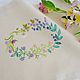 Napkin with hand embroidery ' Floral fragrance', Swipe, Ekaterinburg,  Фото №1