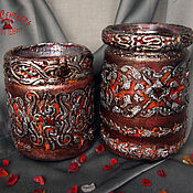 Для дома и интерьера handmade. Livemaster - original item Candle holder vase POMEGRANATES from GRANADA (set of 2 PCs). Handmade.