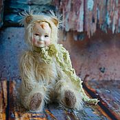 Куклы и игрушки handmade. Livemaster - original item Collectible Artist OOAK Handmade Teddy Doll Sunny Fluff. Handmade.