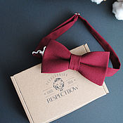 Аксессуары handmade. Livemaster - original item Men`s burgundy bow tie, children`s for a boy, for men. Handmade.