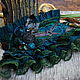 Текстильный  бохо-браслет  " Forest moss", Браслет из бусин, Москва,  Фото №1