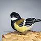 Birdie titmouse. Felted bird. Bird interior. Figurines. Game in felting. My Livemaster. Фото №4