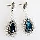 Earrings with Apatite and Swarovski crystals ' Ocean wave'. Earrings. elenasolo. Online shopping on My Livemaster.  Фото №2