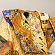Patchwork quilt GUSTAV KLIMT patchwork quilt yellow gold, Blanket, Moscow,  Фото №1
