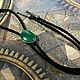 Галстук боло"Bolo tie Vincent"с натуральным зелёным (Агатом). Галстуки. Alxanderrusanov. Ярмарка Мастеров.  Фото №4