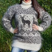 Одежда handmade. Livemaster - original item Sweater T-collar Down turtleneck 100% Goat down NEW. Handmade.