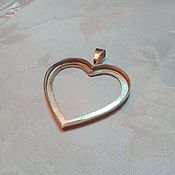 Украшения handmade. Livemaster - original item Frame-pendant for a large cabochon heart made of 925 sterling silver. Handmade.