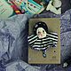 Заказать Брошь Пьеро. Kosoi Indyk. Ярмарка Мастеров. . Брошь-булавка Фото №3