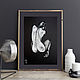 Black and white picture of pastel'Nude', Pictures, Zelenograd,  Фото №1