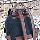 Women's Arlette backpack made of leather and wool. Backpacks. CRAZY RHYTHM bags (TP handmade). My Livemaster. Фото №4