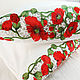 Pillowcase embroidered Pillowcase with poppies Richelieu Linen pillowcase, Pillowcases, Taganrog,  Фото №1