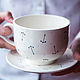 'Sea' mug of soup, hand made ceramics. Mugs and cups. JaneCeramics. My Livemaster. Фото №6