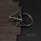 Украшения handmade. Livemaster - original item Silver ring with jade. Handmade.