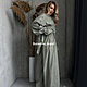 Костюм льняной с удлинённой рубашкой. Костюмы. Buravova_brand. Ярмарка Мастеров.  Фото №4