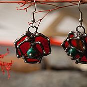 Украшения handmade. Livemaster - original item Red poppies earrings (e-006-p-036). Handmade.