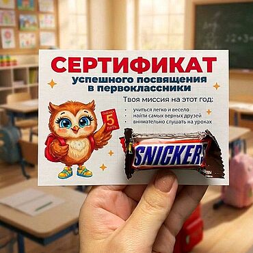 Открытки ручной работы. Ярмарка Мастеров - ручная работа "Посвящение в первоклассники". Handmade.