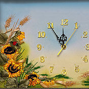 Часы с вышивкой "Море..ракушка...орхидея"