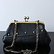 Bag with clasp: Black leather bag with decor. Clasp Bag. Olga'SLuxuryCreation. Online shopping on My Livemaster.  Фото №2
